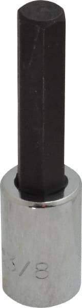 Proto - 3/8" Drive, 3/8" Hex Bit Socket - 2-23/32" OAL, 1-5/8" Bit Length - Exact Tool & Supply
