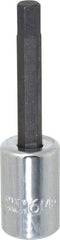 Proto - 3/8" Drive, 6mm Hex Bit Socket - 2-5/8" OAL, 1-5/8" Bit Length - Exact Tool & Supply