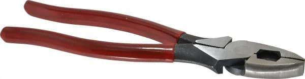 Proto - 9-1/4" OAL, 1-9/16" Jaw Length x 1-9/32" Jaw Width, Linesman's Pliers - Standard Jaw, Flat Nose Head, Plastisol Handles - Exact Tool & Supply