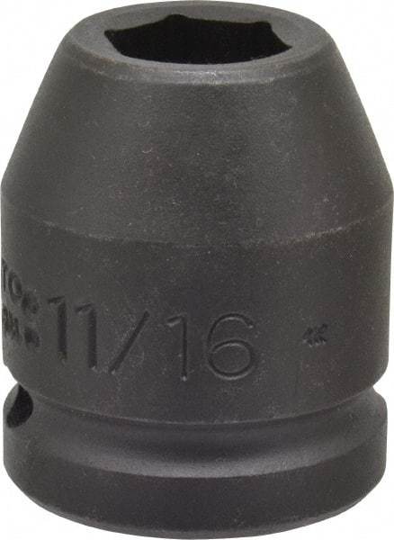 Proto - 3/4" Drive 11/16" Standard Impact Socket - 6 Points, 1-15/16" OAL - Exact Tool & Supply