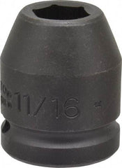Proto - 3/4" Drive 11/16" Standard Impact Socket - 6 Points, 1-15/16" OAL - Exact Tool & Supply