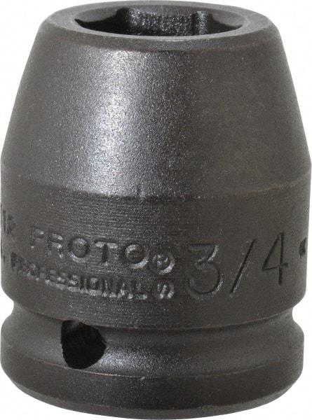 Proto - 3/4" Drive 3/4" Standard Impact Socket - 6 Points, 1-15/16" OAL - Exact Tool & Supply