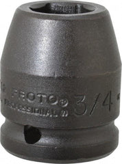 Proto - 3/4" Drive 3/4" Standard Impact Socket - 6 Points, 1-15/16" OAL - Exact Tool & Supply
