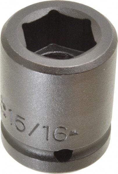 Proto - 3/4" Drive 15/16" Standard Impact Socket - 6 Points, 2" OAL - Exact Tool & Supply