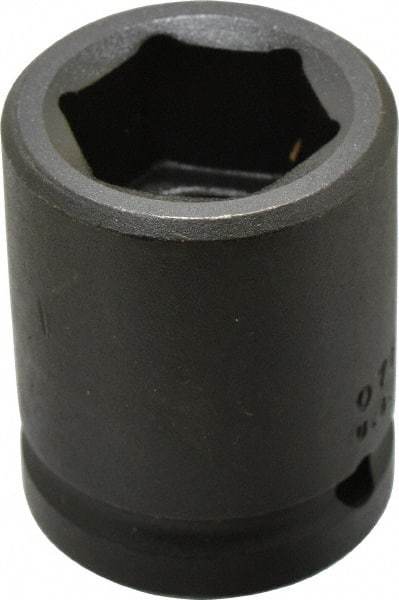 Proto - 3/4" Drive 1" Standard Impact Socket - 6 Points, 2-1/16" OAL - Exact Tool & Supply