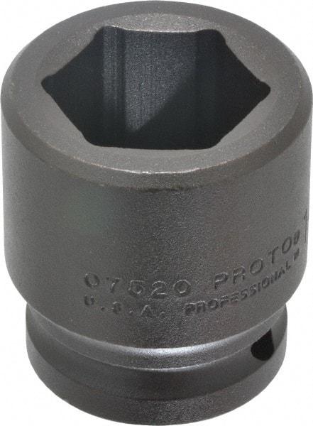 Proto - 3/4" Drive 1-1/4" Standard Impact Socket - 6 Points, 2-3/16" OAL - Exact Tool & Supply