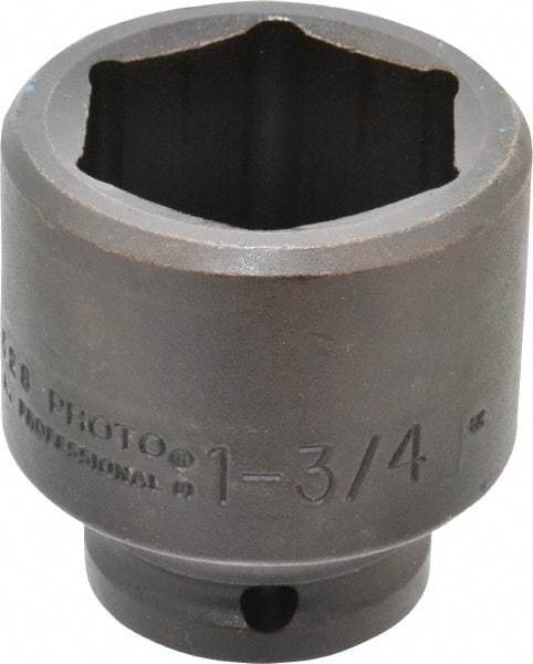 Proto - 3/4" Drive 1-3/4" Standard Impact Socket - 6 Points, 2-5/8" OAL - Exact Tool & Supply