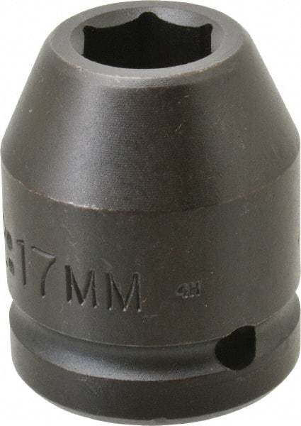 Proto - 3/4" Drive 17mm Standard Impact Socket - 6 Points, 1-59/64" OAL - Exact Tool & Supply