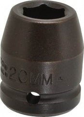 Proto - 3/4" Drive 20mm Standard Impact Socket - 6 Points, 1-59/64" OAL - Exact Tool & Supply