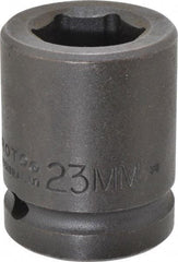 Proto - 3/4" Drive 23mm Standard Impact Socket - 6 Points, 2" OAL - Exact Tool & Supply