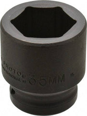 Proto - 3/4" Drive 35mm Standard Impact Socket - 6 Points, 2-1/4" OAL - Exact Tool & Supply