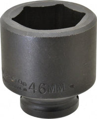 Proto - 3/4" Drive 46mm Standard Impact Socket - 6 Points, 2-55/64" OAL - Exact Tool & Supply