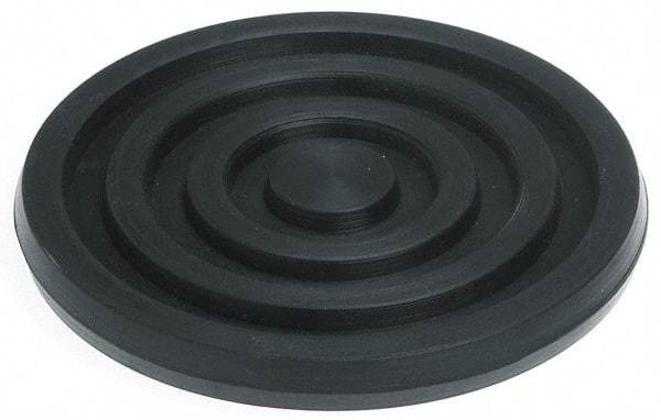 Mason Ind. - 3/8" Thick, 4" Diam, Nitrile, Machinery Leveling Pad & Mat - 500 Lb Max Load, Black - Exact Tool & Supply