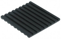 Mason Ind. - 6" Long x 6" Wide x 3/8" Thick, 6" Diam, Neoprene, Machinery Leveling Pad & Mat - 1,000 Lb Max Load, Black - Exact Tool & Supply