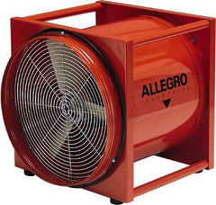 Allegro - 16" Inlet, Electric AC Axial Blower - 0.5 hp, 2,300 CFM (Two 90° Bends), 2,800 CFM (One 90° Bend) & 3,400 CFM (Free Air), 115 Max Voltage Rating - Exact Tool & Supply