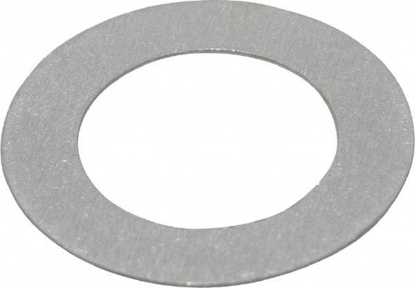 Made in USA - 0.016" Thick, 5/8" Inside x 1" OD, Round Shim - 9/16" Screw, Uncoated Commercial Aluminum - Exact Tool & Supply