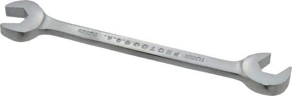 Proto - 10mm Standard Open End Wrench - 4-7/8" OAL, Double End, Chrome Finish, 15° & 60° Head Angle - Exact Tool & Supply