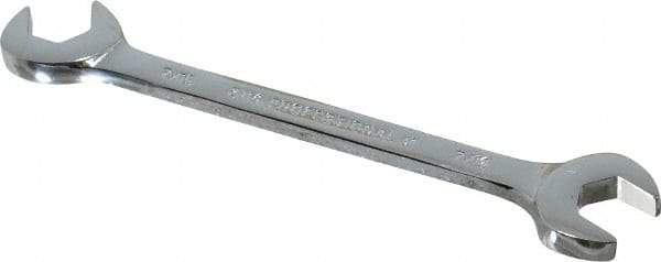 Proto - 7/16" Standard Open End Wrench - 5" OAL, Double End, Chrome Finish, 15° & 60° Head Angle - Exact Tool & Supply