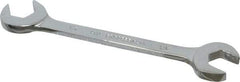 Proto - 1/2" Standard Open End Wrench - 5-1/4" OAL, Double End, Chrome Finish, 15° & 60° Head Angle - Exact Tool & Supply