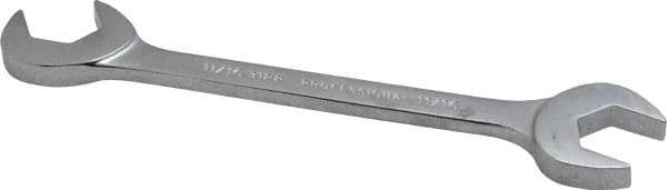 Proto - 11/16" Standard Open End Wrench - 6-1/2" OAL, Double End, Chrome Finish, 15° & 60° Head Angle - Exact Tool & Supply