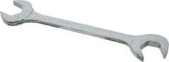 Proto - 1" Standard Open End Wrench - 9-1/2" OAL, Double End, Chrome Finish, 15° & 60° Head Angle - Exact Tool & Supply
