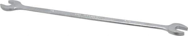 Proto - 7/16" x 1/2" Standard Extra Thin Open End Wrench - 10" OAL, Double End, Satin Finish, 15° Head Angle - Exact Tool & Supply