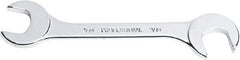 Proto - 15/64" Stubby Open End Wrench - 3" OAL, Double End, Satin Finish, 15° & 75° Head Angle - Exact Tool & Supply
