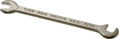 Proto - 7/32" Stubby Open End Wrench - 3" OAL, Double End, Satin Finish, 15° & 75° Head Angle - Exact Tool & Supply
