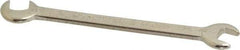 Proto - 1/4" Stubby Open End Wrench - 3" OAL, Double End, Satin Finish, 15° & 75° Head Angle - Exact Tool & Supply
