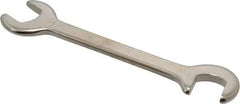 Proto - 1/2" Stubby Open End Wrench - 4-7/16" OAL, Double End, Satin Finish, 15° & 75° Head Angle - Exact Tool & Supply
