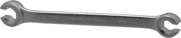 Proto - 3/8 x 7/16", Chrome Finish, Open End Flare Nut Wrench - 6 Points, 6-1/4" OAL, Steel, Double End Head - Exact Tool & Supply