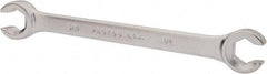 Proto - 1/2 x 9/16", Chrome Finish, Open End Flare Nut Wrench - 6 Points, 7-1/2" OAL, Steel, Double End Head - Exact Tool & Supply