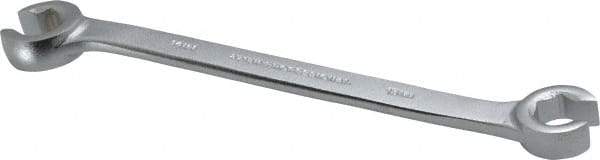 Proto - 13 x 14mm, Chrome Finish, Open End Flare Nut Wrench - 6 Points, 7-1/2" OAL, Steel, Double End Head - Exact Tool & Supply