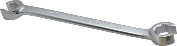 Proto - 15 x 17mm, Chrome Finish, Open End Flare Nut Wrench - 6 Points, 8" OAL, Steel, Double End Head - Exact Tool & Supply