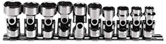Proto - 10 Piece 3/8" Drive Standard Socket Set - 6 Points, 10 to 19mm, Metric Measurement Standard - Exact Tool & Supply