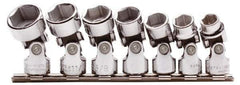 Proto - 7 Piece 3/8" Drive Standard Socket Set - 6 Points, 3/8 to 3/4", Inch Measurement Standard - Exact Tool & Supply