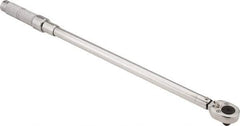 Proto - 1/2" Drive Micrometer Type Ratchet Head Torque Wrench - 70 N/m to 350 N/m Torque, 27-1/8" OAL, 1 N/m Graduation, Ratchet Head - Exact Tool & Supply