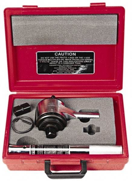 Proto - 1" Output Drive, 3,200 Ft/Lb Max Output, Two Stage Torque Wrench Multiplier - 20:2:1 Gear Ratio, 1:18.5 Effective Multiplier Ratio - Exact Tool & Supply