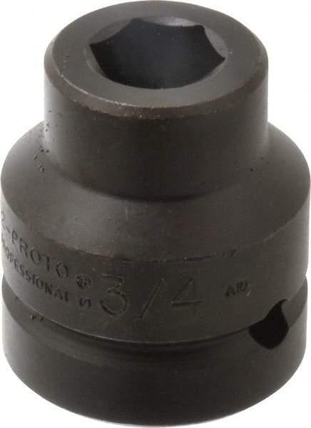 Proto - 1" Drive 3/4" Standard Impact Socket - 6 Points, 2-7/16" OAL - Exact Tool & Supply
