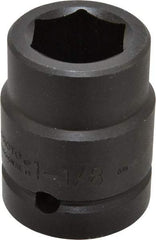 Proto - 1" Drive 1-1/8" Standard Impact Socket - 6 Points, 2-5/8" OAL - Exact Tool & Supply