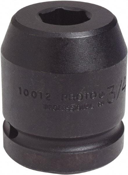 Proto - 1" Drive 1-1/2" Standard Impact Socket - 6 Points, 2-5/8" OAL - Exact Tool & Supply
