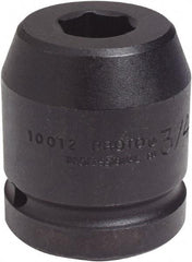 Proto - 1" Drive 1-1/2" Standard Impact Socket - 6 Points, 2-5/8" OAL - Exact Tool & Supply