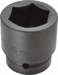 Proto - 1" Drive 1-11/16" Standard Impact Socket - 6 Points, 2-13/16" OAL - Exact Tool & Supply