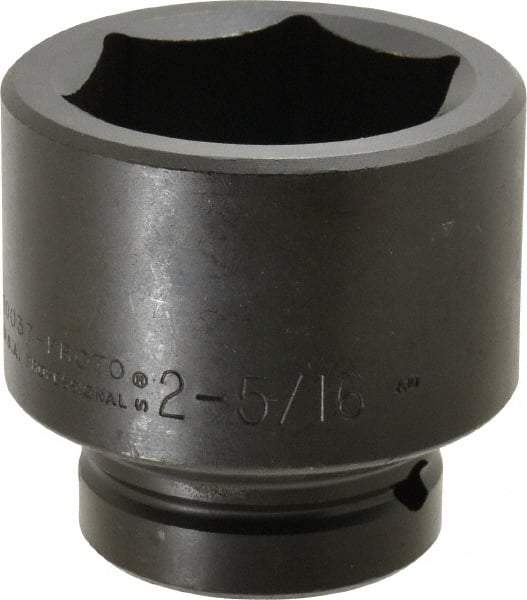 Proto - 1" Drive 2-5/16" Standard Impact Socket - 6 Points, 3-21/64" OAL - Exact Tool & Supply