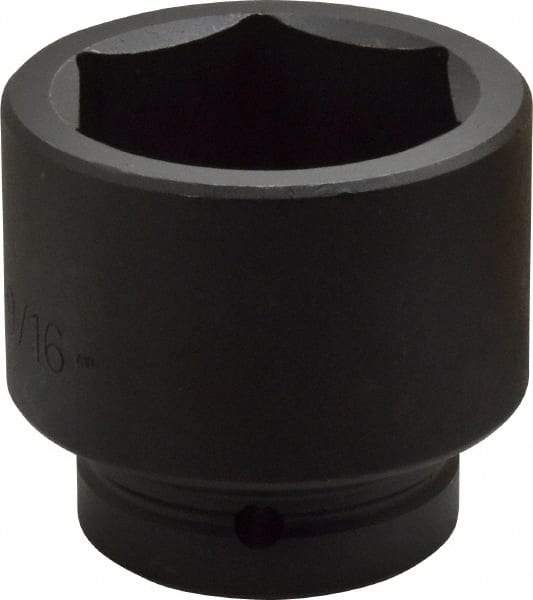 Proto - 1" Drive 2-9/16" Standard Impact Socket - 6 Points, 3-1/2" OAL - Exact Tool & Supply