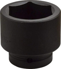 Proto - 1" Drive 2-9/16" Standard Impact Socket - 6 Points, 3-1/2" OAL - Exact Tool & Supply