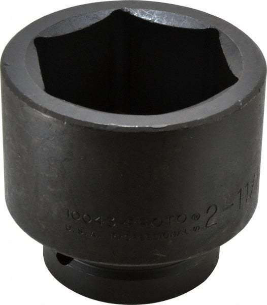 Proto - 1" Drive 2-11/16" Standard Impact Socket - 6 Points, 3-21/32" OAL - Exact Tool & Supply