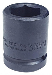 Proto - 1" Drive 22mm Standard Impact Socket - 6 Points, 2-7/16" OAL - Exact Tool & Supply
