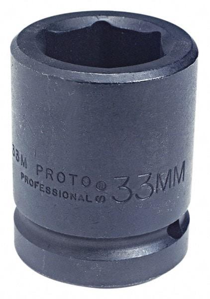 Proto - 1" Drive 4-1/2" Standard Impact Socket - 6 Points, 6" OAL - Exact Tool & Supply