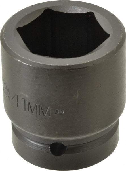 Proto - 1" Drive 41mm Standard Impact Socket - 6 Points, 2-39/64" OAL - Exact Tool & Supply